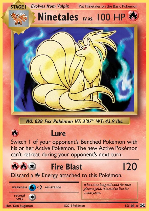 Ninetales 15/108 XY Evolutions Holo Rare