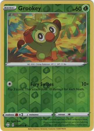 Grookey 11/72 SWSH Shining Fates Reverse Holo Common