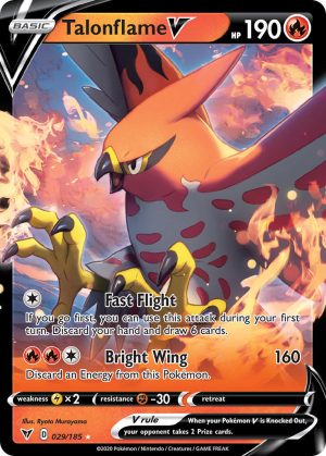 Talonflame V 29/185 SWSH Vivid Voltage Holo Ultra Rare Pokemon Card