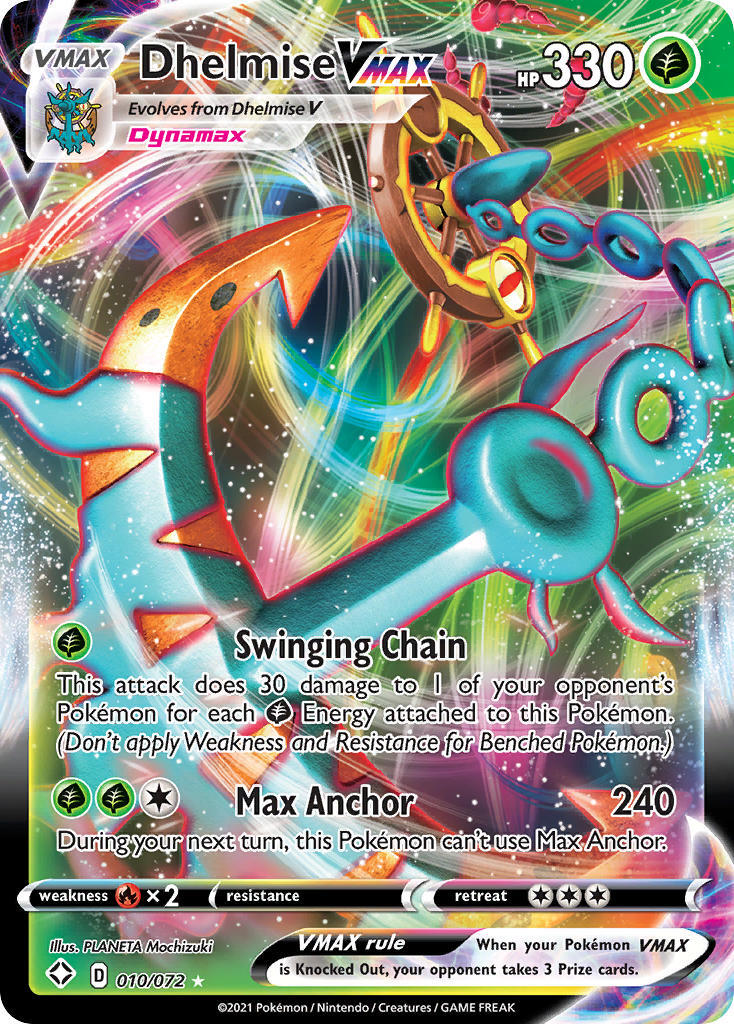 Dhelmise VMAX 10/72 Shining Fates Ultra Rare