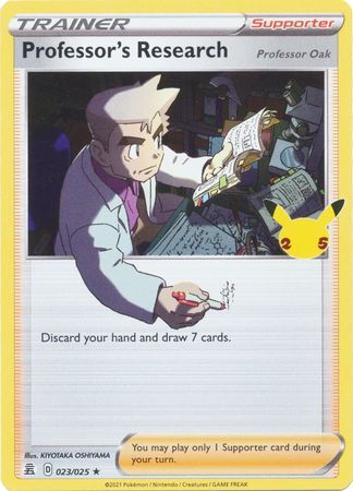 Professor's Research 23/25 SWSH Celebrations Holo Rare Pokemon Card