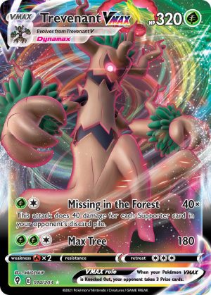 Trevanent VMAX 14/203 SWSH Evolving Skies Holo Ultra Rare Pokemon Card