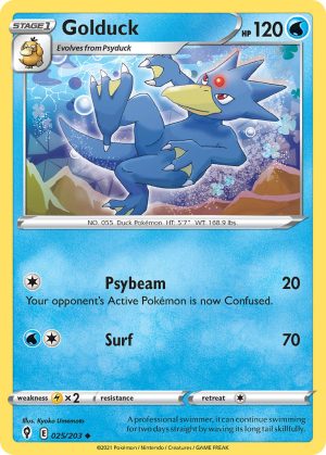 Golduck 25/203 SWSH Evolving Skies Uncommon Pokemon Card