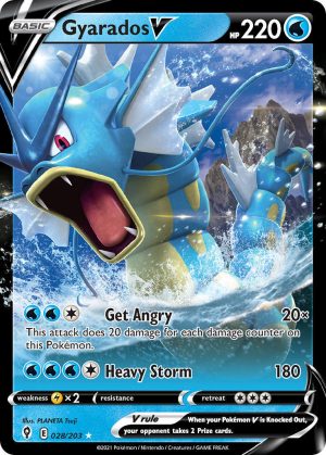 Gyarados V 28/203 SWSH Evolving Skies Holo Ultra Rare Pokemon Card