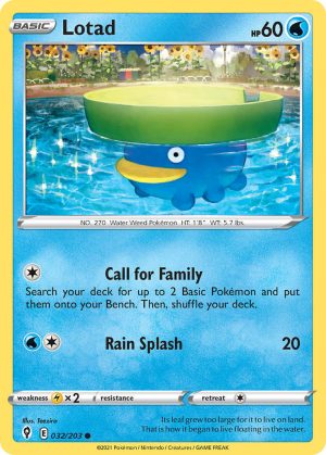 Lotad 32/203 SWSH Evolving Skies Common Pokemon Card