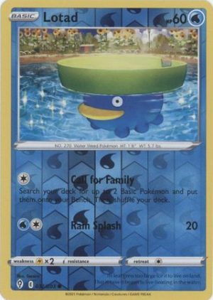Lotad 32/203 SWSH Evolving Skies Reverse Holo Common Pokemon Card