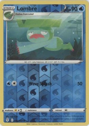 Lombre 33/203 SWSH Evolving Skies Reverse Holo Uncommon Pokemon Card