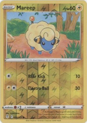 Mareep 54/203 SWSH Evolving Skies Reverse Holo Common Pokemon Card