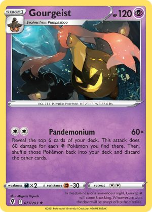 Gourgeist 77/203 SWSH Evolving Skies Rare Pokemon Card