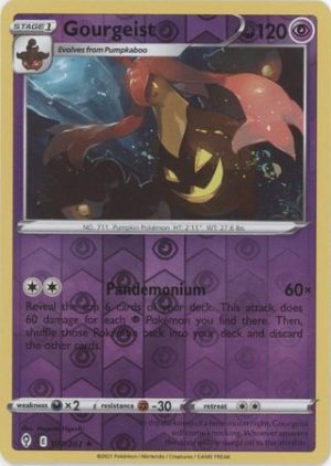 Gourgeist 77/203 SWSH Evolving Skies Reverse Holo Rare Pokemon Card