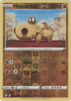Hippopotas 84/203 SWSH Evolving Skies Reverse Holo Common Pokemon Card