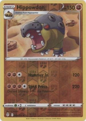 Hippowdon 85/203 SWSH Evolving Skies Reverse Holo Uncommon Pokemon Card