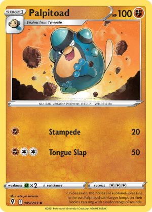 Palpitoad 89/203 SWSH Evolving Skies Uncommon Pokemon Card