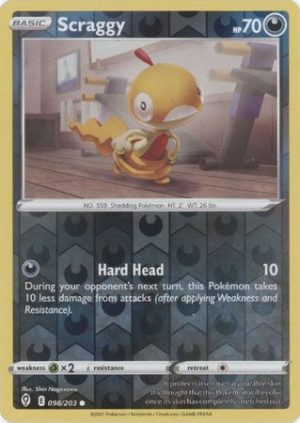 Scraggy 98/203 SWSH Evolving Skies Reverse Holo Common Pokemon Card