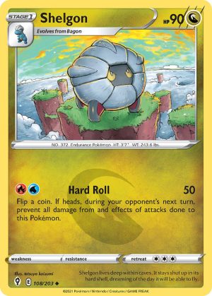 Shelgon 108/203 SWSH Evolving Skies Uncommon Pokemon Card