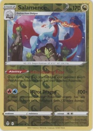 Salamence 109/203 SWSH Evolving Skies Reverse Holo Rare Pokemon Card