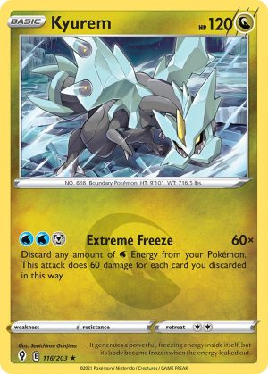 Kyurem 116/203 SWSH Evolving Skies Holo Rare Pokemon Card