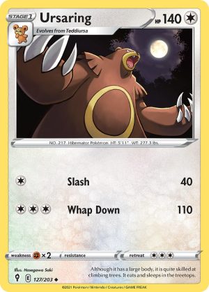 Ursaring 127/203 SWSH Evolving Skies Uncommon Pokemon Card