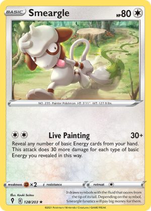 Smeargle 128/203 SWSH Evolving Skies Rare Pokemon Card