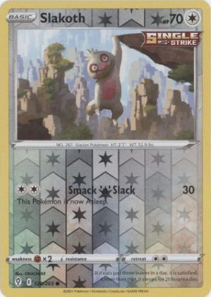 Slakoth 129/203 SWSH Evolving Skies Reverse Holo Common Pokemon Card