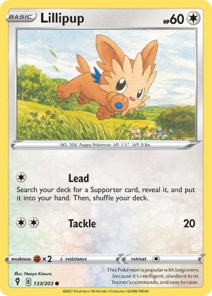 Lillipup 133/203 SWSH Evolving Skies Common Pokemon Card