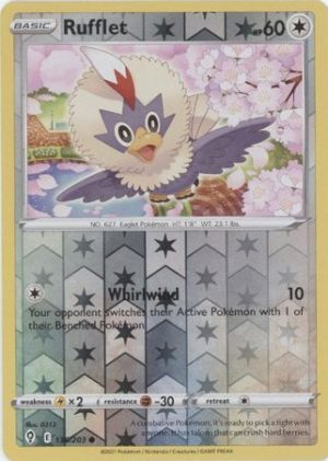 Rufflet 136/203 SWSH Evolving Skies Reverse Holo Common Pokemon Card