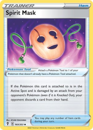 Spirit Mask 160/203 SWSH Evolving Skies Uncommon Trainer Pokemon Card