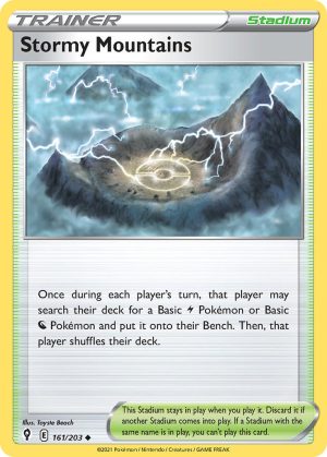 Stormy Mountains 161/203 SWSH Evolving Skies Uncommon Trainer Pokemon Card