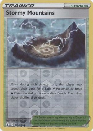 Stormy Mountains 161/203 SWSH Evolving Skies Reverse Holo Uncommon Trainer Pokemon Card