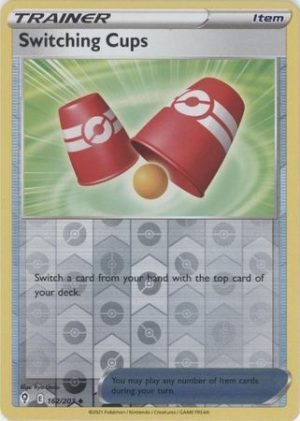 Switching Cups 162/203 SWSH Evolving Skies Reverse Holo Uncommon Trainer Pokemon Card