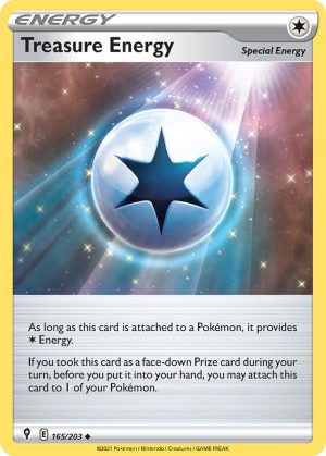 Treasure Energy 165/203 SWSH Evolving Skies Uncommon Trainer Pokemon Card