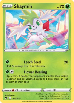 Shaymin 15/185 Vivid Voltage Holo Rare Pokemon Card