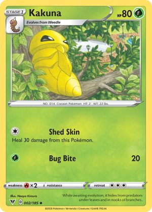 Kakuna 2/185 Vivid Voltage Uncommon Pokemon Card