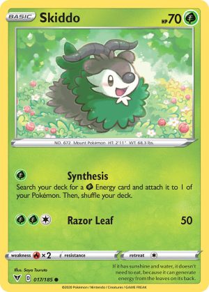 Skiddo 17/185 Vivid Voltage Common Pokemon Card