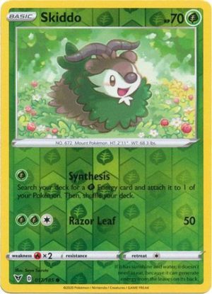 Skiddo 17/185 Vivid Voltage Reverse Holo Common Pokemon Card