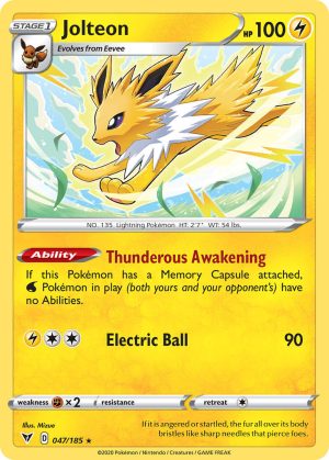 Jolteon 47/185 Vivid Voltage Rare Pokemon Card