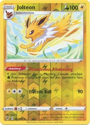 Jolteon 47/185 Vivid Voltage Reverse Holo Rare Pokemon Card