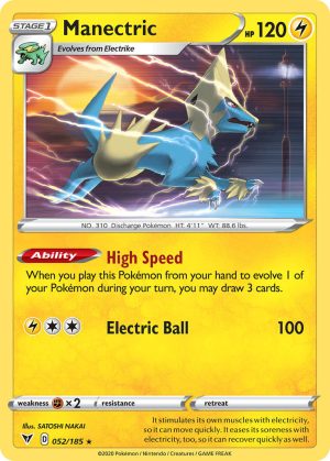 Manectric 52/185 Vivid Voltage Rare Pokemon Card