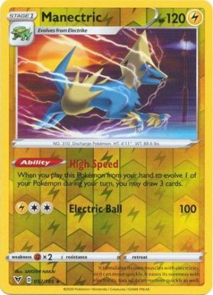 Manectric 52/185 Vivid Voltage Reverse Holo Rare Pokemon Card