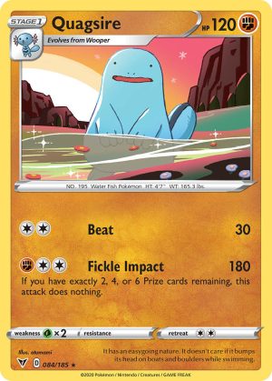 Quagsire 84/185 Vivid Voltage Rare Pokemon Card