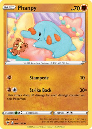 Phanphy 86/185 Vivid Voltage Common Pokemon Card