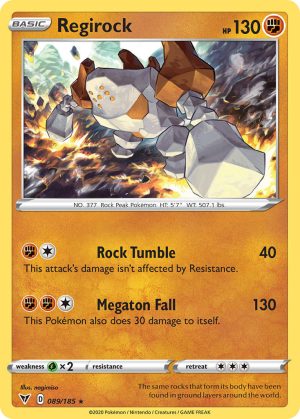 Regirock 89/185 Vivid Voltage Holo Rare Pokemon Card