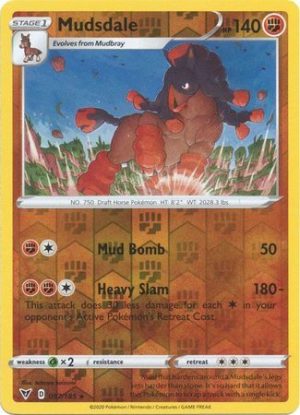 Mudsdale 97/185 Vivid Voltage Reverse Holo Rare Pokemon Card