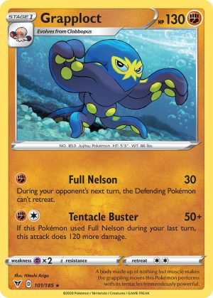 Grapploct 101/185 Vivid Voltage Rare Pokemon Card