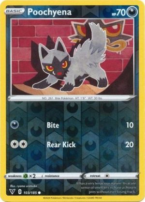 Poochyena 103/185 Vivid Voltage Reverse Holo Common Pokemon Card
