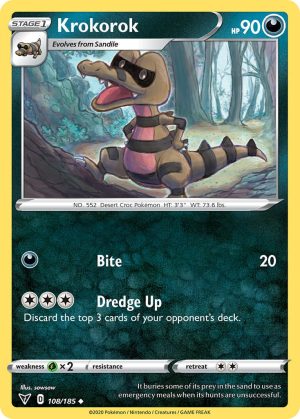Krokorok 108/185 Vivid Voltage Uncommon Pokemon Card