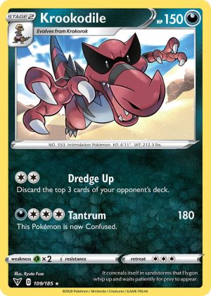 Krookodile 109/185 Vivid Voltage Rare Pokemon Card