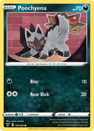 Poochyena 103/185 Vivid Voltage Common Pokemon Card