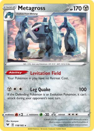 Metagross 118/185 Vivid Voltage Rare Pokemon Card