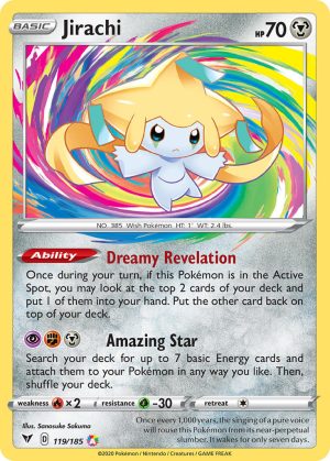 Jirachi 119/185 Vivid Voltage Amazing Rare Pokemon Card